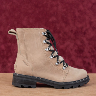 Sorel Women Lennox Hiking Beige Lace-up Shearling Leather Ankle Boots Sz 6