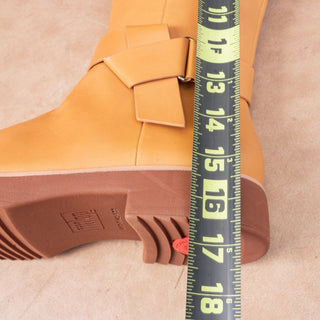 Fitflop Women Knot Mustard Warm Comfortable Leather Zip Knee Boots Size 9