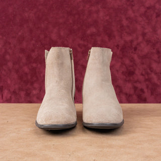 Naot Women Ethic Taupe Suede Zip Fashion Heeled Ankle Boots 7US EUR 38