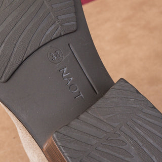 Naot Women Ethic Taupe Suede Zip Fashion Heeled Ankle Boots 7US EUR 38