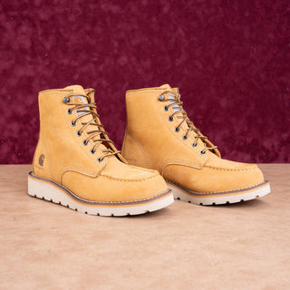 Carthartt Women Tan Leather 6" Moc Toe Construction Work boots sz 6US EUR36