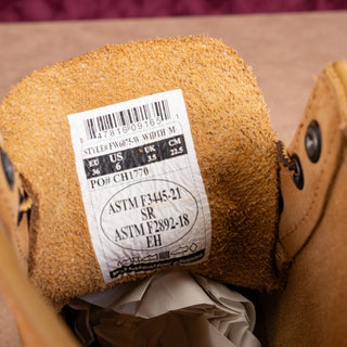 Carthartt Women Tan Leather 6" Moc Toe Construction Work boots sz 6US EUR36