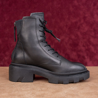 Ash Women Moody Black Leather Festival Party Chunky Combat boots sz 7US EUR37