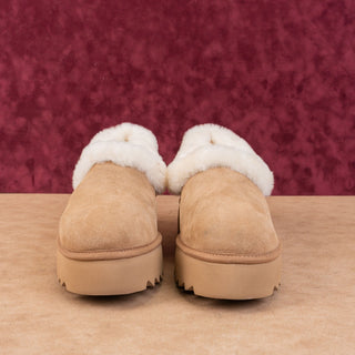 UGG Women Nita Geniune Shearling Mini Slipper Chestnut Suede Boots sz 12