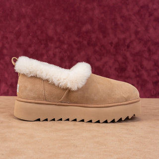 UGG Women Nita Geniune Shearling Mini Slipper Chestnut Suede Boots sz 12