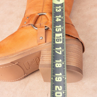 Dingo Women Casbah Tan Leather Harness Pull-on Bohemian Knee Boots sz 9.5