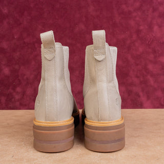 Timberland Women Valley Grey Leather Slip on Ankle Classic Chelsea Boots sz 9.5