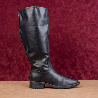 Nine West Women Cindy Black Vegan Leather Riding Equestrian Boots sz 10