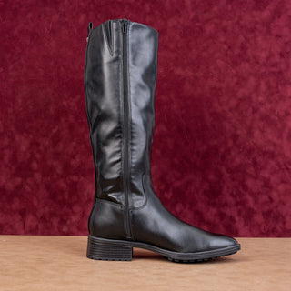 Nine West Women Cindy Black Vegan Leather Riding Equestrian Boots sz 10