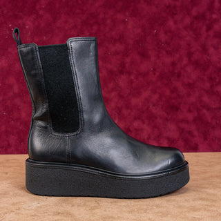 Vince Brinton Waterproof  Women Chelsea Boots Black Platform Leather Size 6