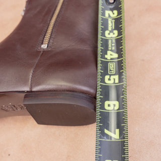 Tory Burch Women Zip Brown Leather Fashion Ankle Boots sz 7.5