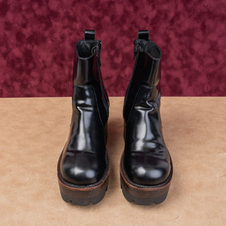 Jeffrey Campbell Wmn Quavo Retro Black Festival Party Leather Platform Boots 9.5