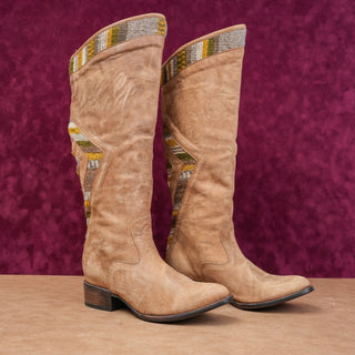 Freebird Women Aztek Tan Leather Cowboy Festival Rodeo Western Boots sz 9