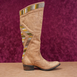Freebird Women Aztek Tan Leather Cowboy Festival Rodeo Western Boots sz 9