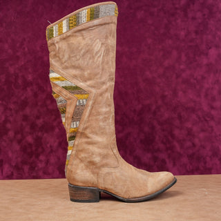 Freebird Women Aztek Tan Leather Cowboy Festival Rodeo Western Boots sz 9
