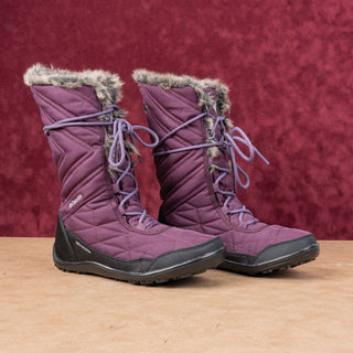 Columbia Women Minx II Mid Burgundy Fabric Waterproof Mid Calf Boots sz 8.5
