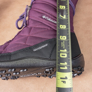 Columbia Women Minx II Mid Burgundy Fabric Waterproof Mid Calf Boots sz 8.5