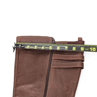 Naturalizer Women Jessie Brown Leather Riding Wide Calf Tall Knee Boots 9.5W-WC