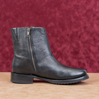 Frye Women Veronica Inside Zip Moto Biker Black Ankle Leather Lug Boots size 11