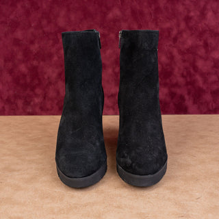 La Canadienne Women Go Black Suede Waterproof Zip Ankle Boots sz 10