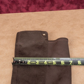 Michael Kors Women Brown Fabric Stretch Riding Knee Boots sz 7.5