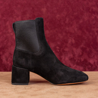 Vince Women Kimmy Black Suede Comfy Square Toe Dress Ankle Boots sz 6.5