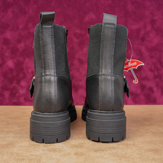 Blondo Women Festival Party Black Leather Waterproof Moto CombatBoots Sz 6