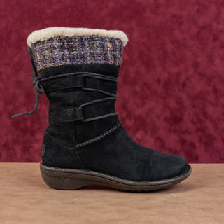 UGG Women Tanasa Fleece Lined Warm Lace Slip-on Mid calf boots sz 7