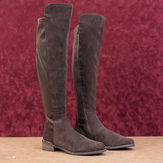 Blondo Women Valina Dark Brown Suede Waterproof Riding OTK Zip Boots sz 7