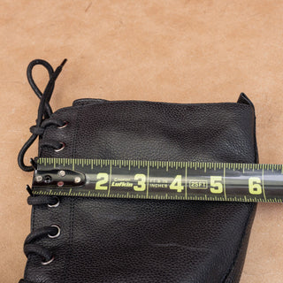 Charles David Italy Women Hound Platform Black Leather Combat Boots 6.5US EUR37