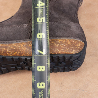 Timberland Women Earthkeepers Grey Suede Zip Faux Fur Lined Lug Boots sz 9.5