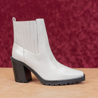 Vince Camuto Women Aresse White Leather Western Chelsea Ankle Boots sz 11