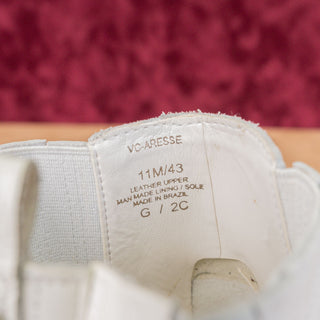 Vince Camuto Women Aresse White Leather Western Chelsea Ankle Boots sz 11