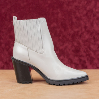 Vince Camuto Women Aresse White Leather Western Chelsea Ankle Boots sz 11