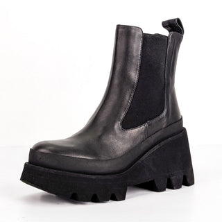 Paloma Barcelo Wmn Miranda Black Leather Platform Boots 5US EUR36