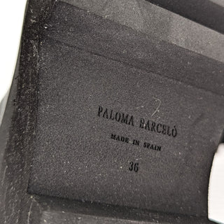 Paloma Barcelo Wmn Miranda Black Leather Platform Boots 5US EUR36