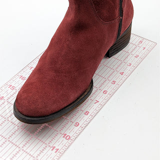 Jeffrey Campbell Ibiza Wmn Burgundy Vintage Y2K Riding Suede Boots sz 10.5 EUR41