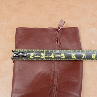 Stuart Weitzman Wmn Mila Lift Brown Leather Classic Riding Zip Knee Boots sz 7.5