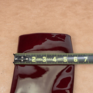 Jeffrey Campbell Women Maximal 90s Square Burgundy Patent Leather Boots sz 5.5
