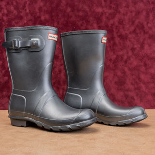 Hunter Women Original Short Nebula Rubber Wellies Festival Ankle Boots 9US EUR40