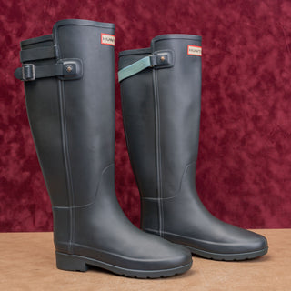 Hunter Wmn Original Tall Navy Blue Festival Wellies Rubber Rain Boots 5US EUR36