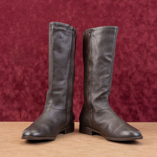 Classique Women Vintage Retro90s Brown Leather Zip Riding Boots sz 7.5