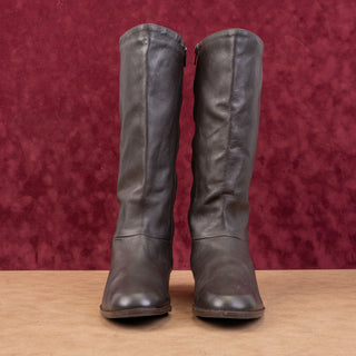 Classique Women Vintage Retro90s Brown Leather Zip Riding Boots sz 7.5