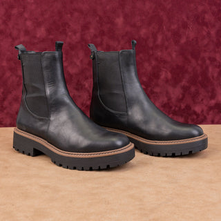 Sam Edelman Women Laguna Black Comfortable Chelsea Leather Boots size 10