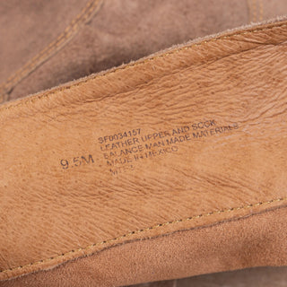 Sofft Wmn Sharnell Low Distress Beige Suede Waterproof Back Lace-up Boots sz 9.5