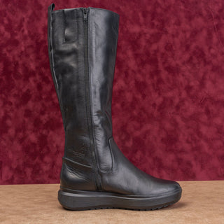 Naturalizer Wmn Waterproof Vintage Y2K Black Leather Fashion Flat Knee Boots 6.5