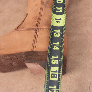 Frye Women Melissa Button 2 Tan Leather Zip Equestrian Riding Boots sz 5.5