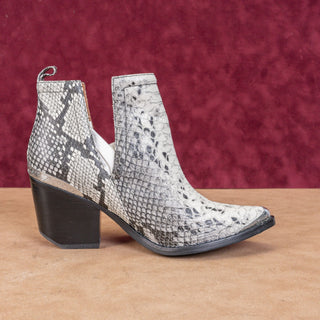 Jeffrey Campbell Wmn Cromwell Snake Print Leather Western Cowboy Ankle boots 7.5