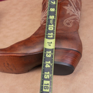 Idyllwind Women Buttercup Brown Leather Western Cowboy Square Toe Boots sz 10