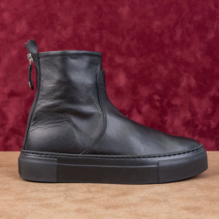 AGL Women Back Zip Black Leather High Top Ankle Boots size 8.5US EUR 38.5